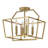 4-light Golden Flush Mount