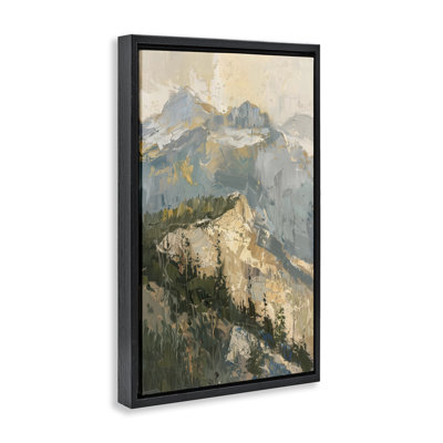  Rugged Mountains View Framed Floater Canvas by Petal Prints Design
