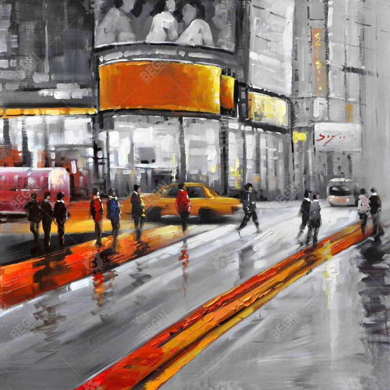 Circulation in times square - 26"x26" Throw pillow cover - Poly twill - Print on demand, Pillow Cover Only - No Insert