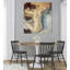 Femme se coiffant, vers 1885. Estampe d'art mural contemporain abstraite impressionniste.-490139694