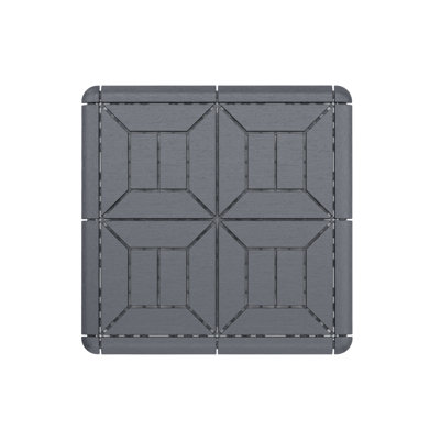 Carreau de terrasse emboîtable en plastique à texture géométrique L 12 po x l 12 po (ensemble de 44)