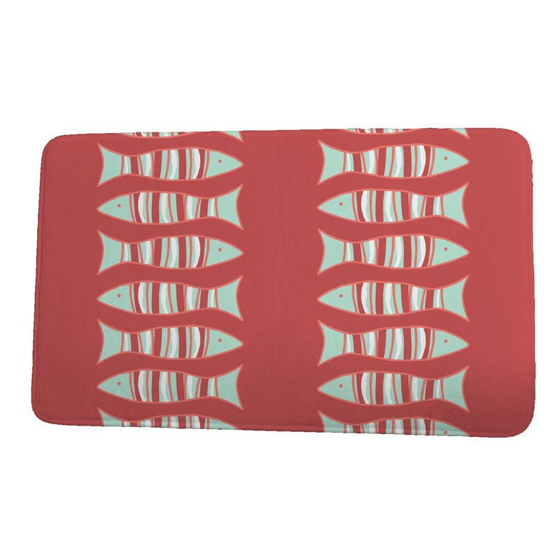 Tapis de bain Dominguez, l 24 po x L 36 po, Corail