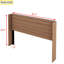 Chic tête de lit pour grand lit, chêne doré, en bois synthétique et structure en acier de taille élégante en bois avec des flûtes convexes au design sophistiqué