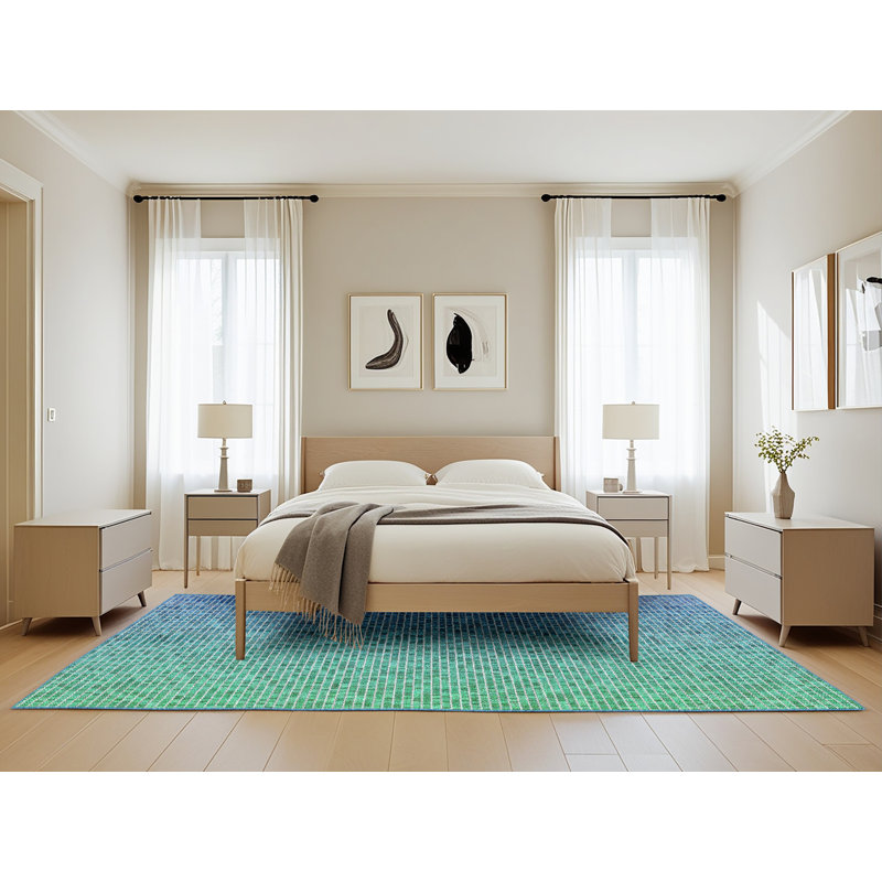 Azori Geometric Indoor Rug, Rectangle 5' x 8'