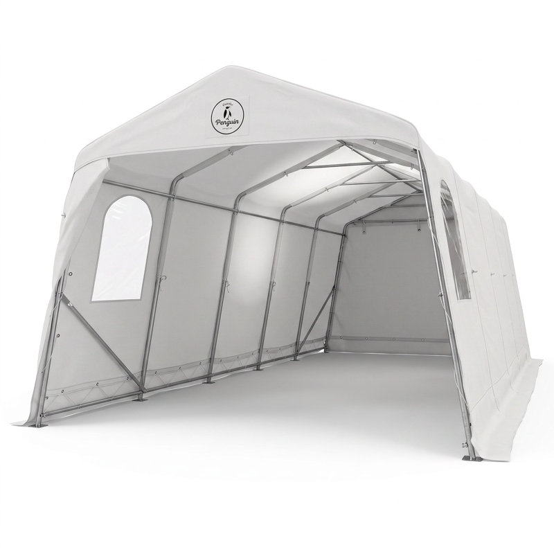 Gazebo Penguin Car Shelter 11 ft x 20 ft - White