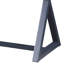 Console gris anthracite avec tiroir de rangement fonctionnel et base rectangulaire en forme de X