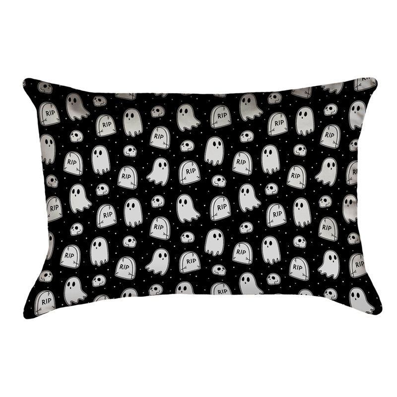 Coussin Katelyn Elizabeth, Noir / blanc, Polyester