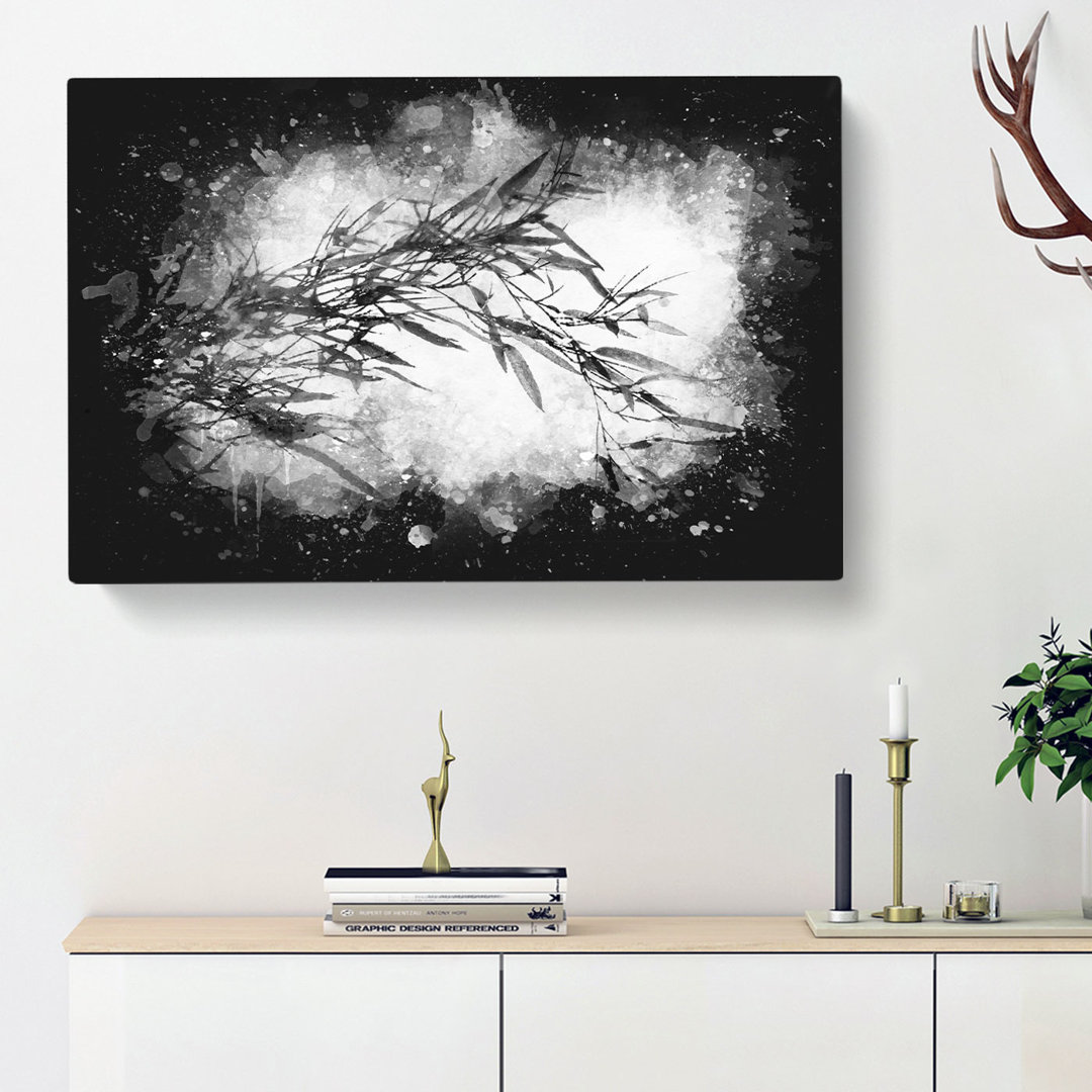 Leaves Of A Bamboo Plant - Wrapped Canvas