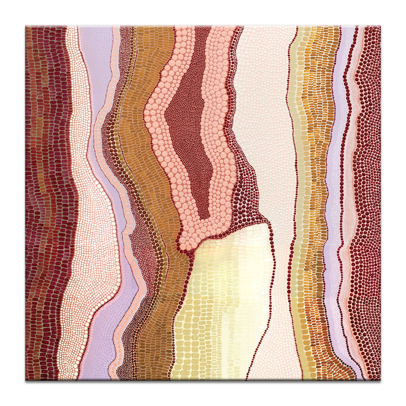 Birarr 2 - Land Desert | Kamilya Lowana White | by Ivy Bronx, Wrapped Canvas, 64.5cm H x 64.5cm W x 6.4cm D