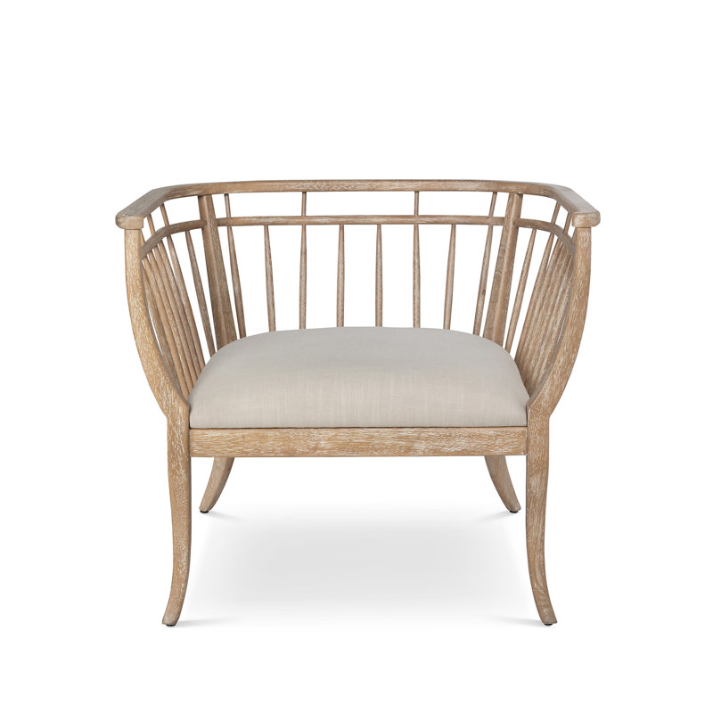 Hyannis Port Occasional Chair, Whitewash, Beige Polyester Blend