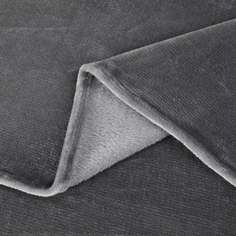 Soft Fleece Sheet Set, Gray, California King Sheet Set with 2 Pillowcases