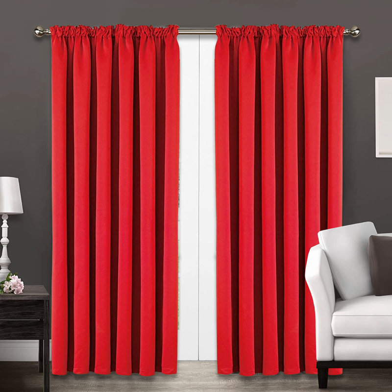 Frantzy Thermal Blackout Curtains Pencil Pleat Ready Made Pair Curtain Panel + Tie Backs, Width 167 x Drop 137cm, Black