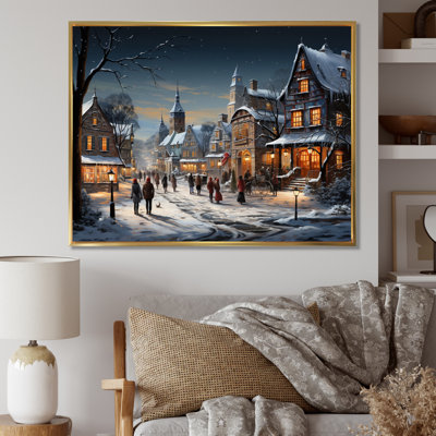 Winter Village Carnival I, reproduction d'art sur toile