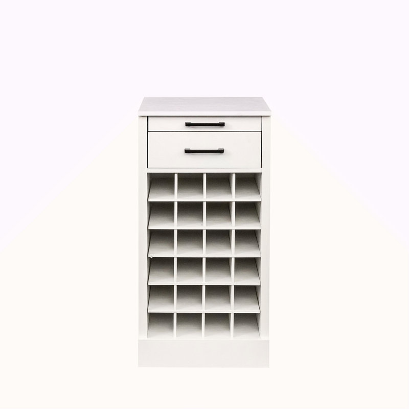 Buffet brun modulaire 24 pièces, Blanc