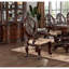 2 fauteuils en bois massif brun cerise / brun de style traditionnel