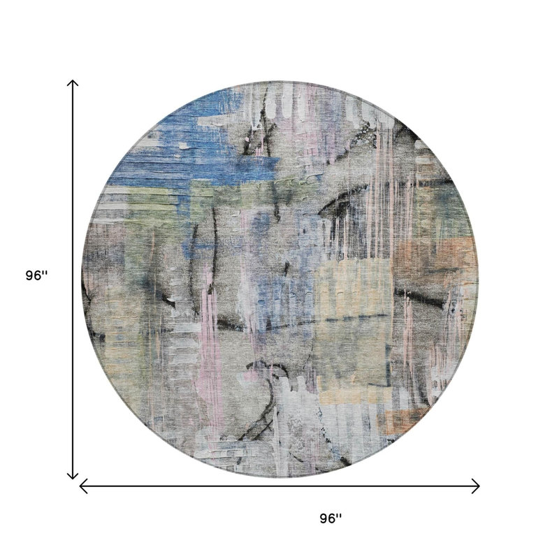 Tapis d'extérieur rond 8 pi