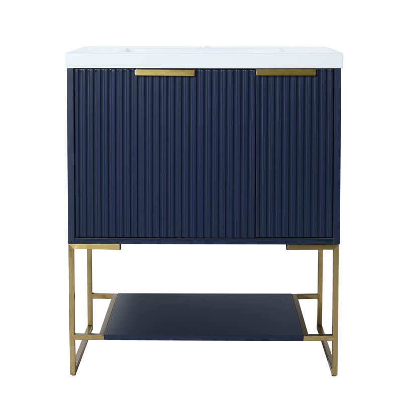 Meuble-lavabo autoportant 29,5 po Cioffi, Marine