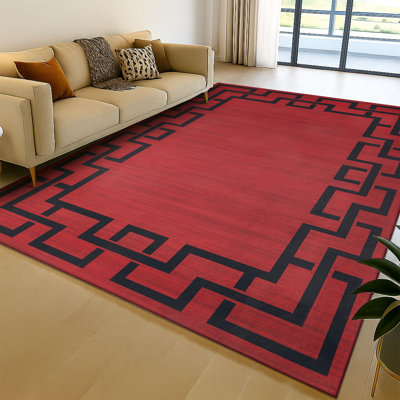 Oriental Machine Tufted Shag Area Rug