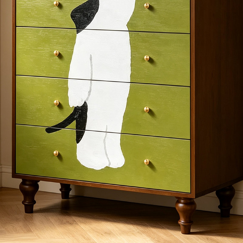 Armoire de rangement française en bois massif, Noyer