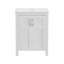 24 po X P 19 po P 36,4 po Meuble-lavabo autoportant H blanc avec plateau blanc-99277067