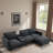 Modular Cloud Sectional | 4-Seat Sofa with Console, USB Charger, Reading Light & Cup Holders for Living Room-61488900