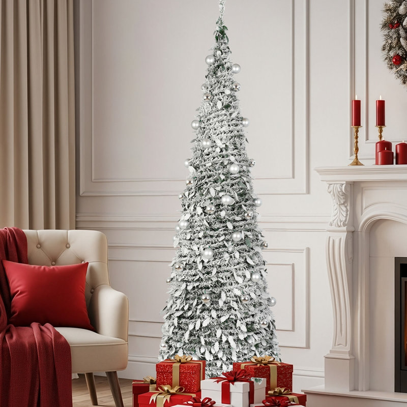 Arbre de Noël artificiel éclairé avec décorations Pop Up