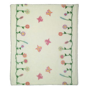 Whimsical Floral Throw