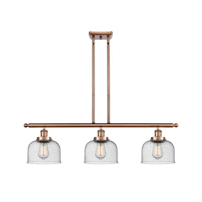 Bell - 3 Light 36" Island Light - 8" Shade