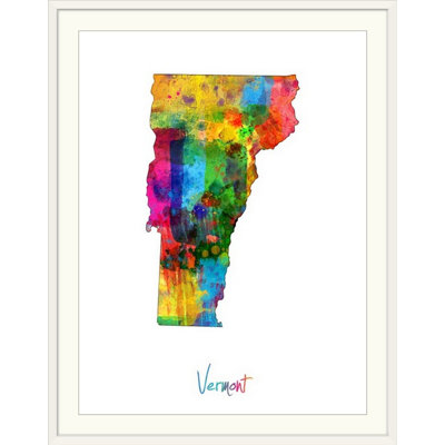 «Abarca Vermont Map» par Michael Tompsett - reproduction