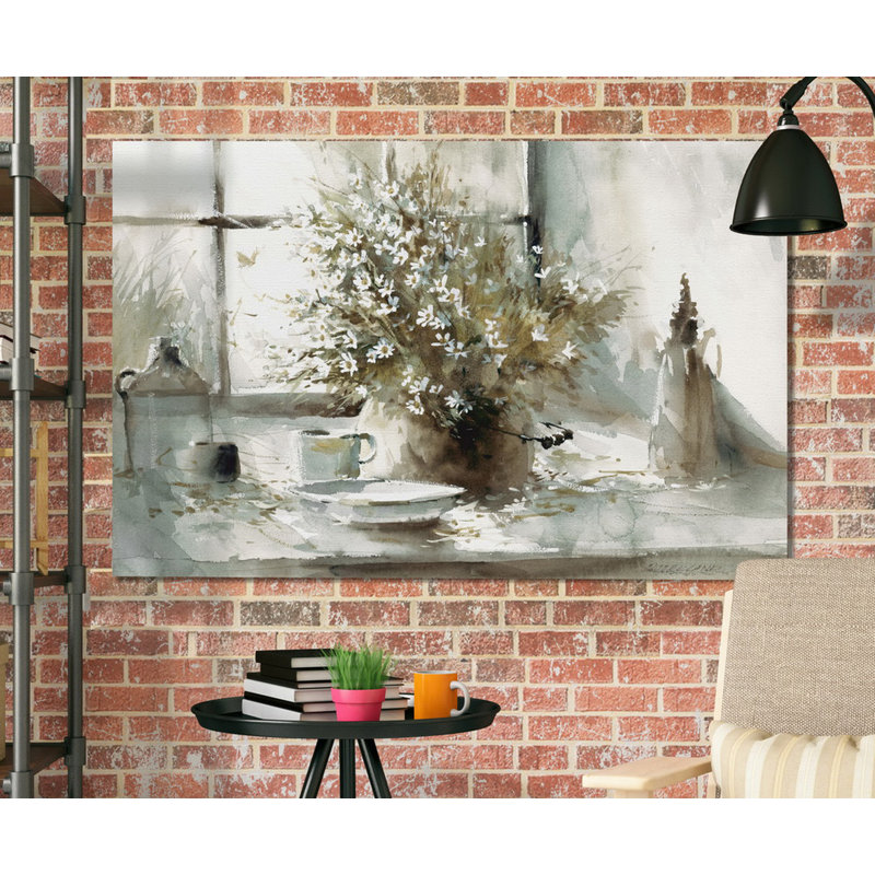 " Daisy Still Life ", 32" H x 48" W x 1.5" D, Wrapped Canvas
