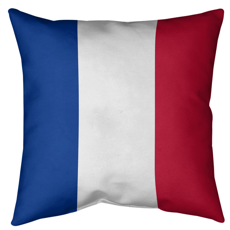 Housse de coussin de football buffalo, 20 po x 20 po, Blanc, Polyester sergé