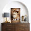 «Cute Bunny in Cowboy Hat», reproduction d'art sur toile encadrée-126032577-126032582