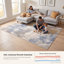 Tapis Cove moderne à poils courts, style aquarelle abstraite, bleu, gris, or, crème, ivoire, lavable à la machine, antidérapant, pour l'intérieur et l'extérieur, adapté aux animaux domestiques, idéal pour le salon, la chambre, la salle à manger, l'entrée, le couloir ou le bureau.-158128167