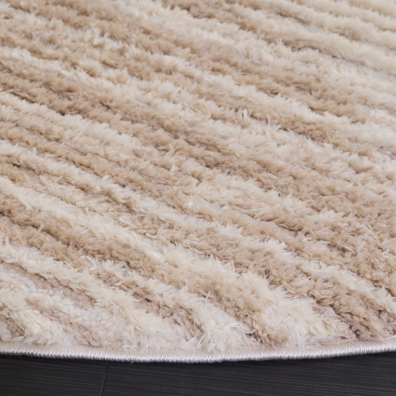 Leony Shag 900 Performance Geometric Rug, Round 6'7"