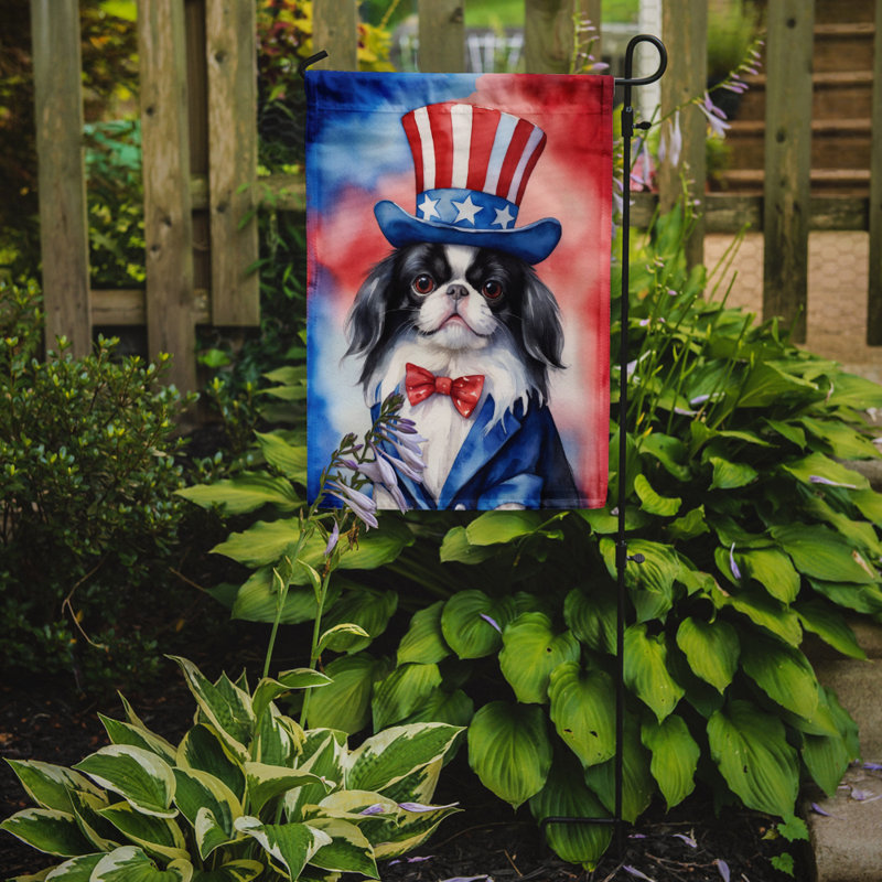 Drapeau patriotique du jardin américain, Épagneul japonais noir