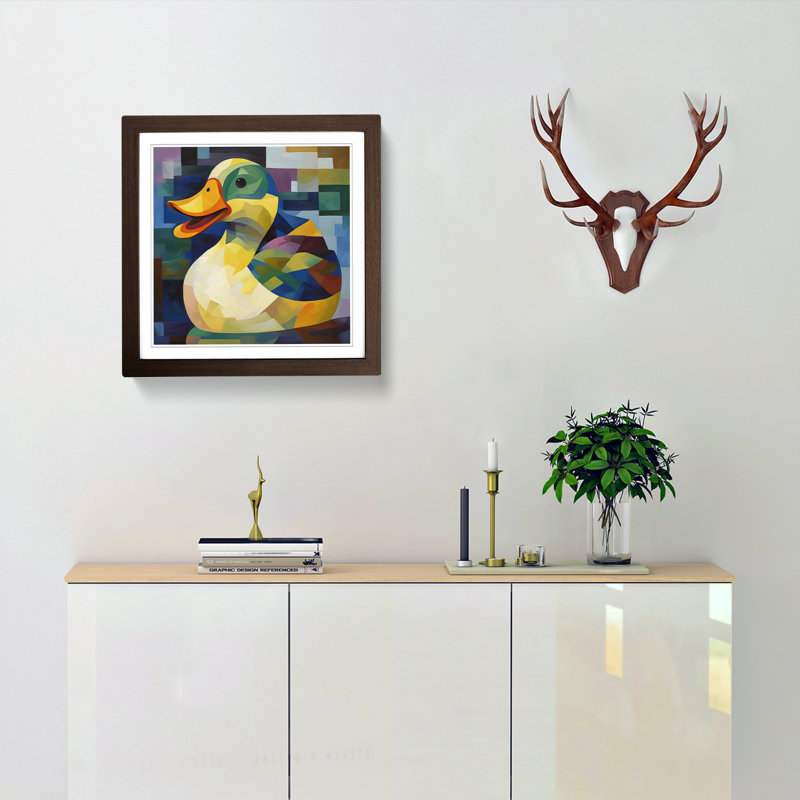 Single Picture Frame Print on Wood, Walnut