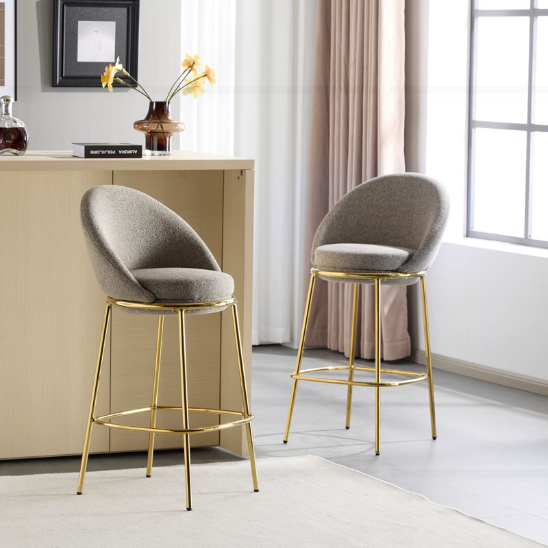 Ensemble de 2 tabourets de bar Celano, Beige