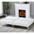 Convertible Bed In White With Warm And Cuddly Fabric Gleaming Gold Metal Legs - Versatile For Any Space, Easy Assembly, Relax Unwind Cozy Glinting , Installation, Comfort-1770534723