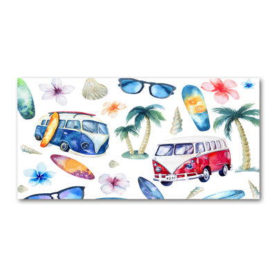 Surfing Symbols - Wrapped Canvas Print