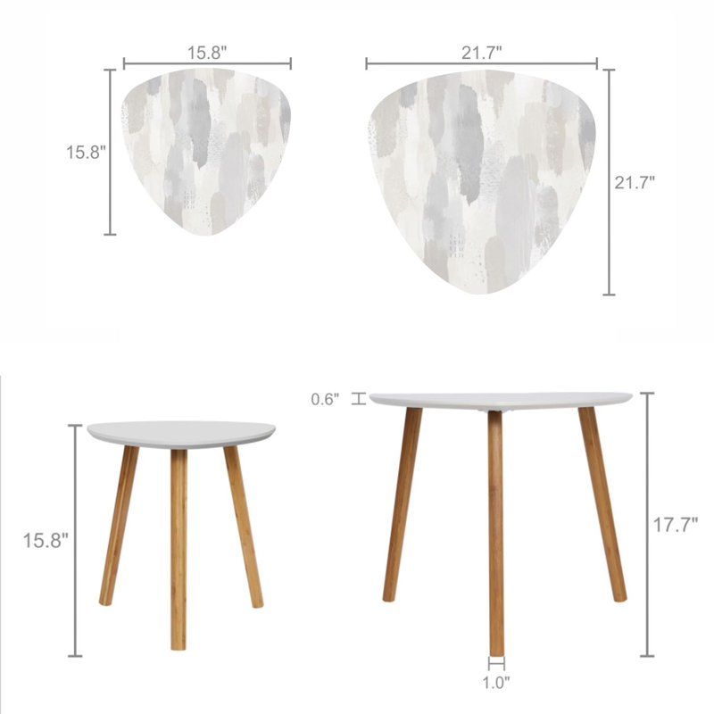 Ensemble de 2 tables basses gigognes Triangle