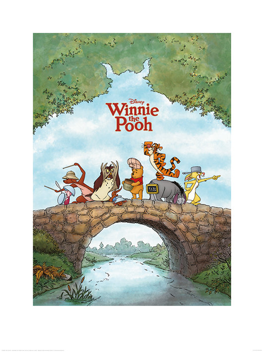Winnie the Pooh - No Frame Rectangle Print on Canvas, 80cm H x 60cm W, Linen, No Mount