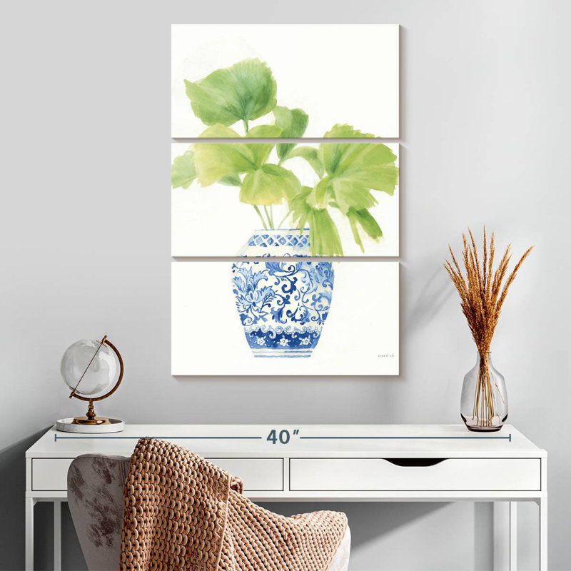 Harnek Palm Chinoiserie blanc I, H 32 po x l 20 po