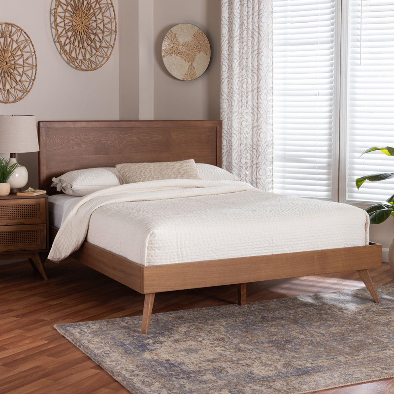 Lit plateforme en bois Baxton Studio Jiro, Lit double