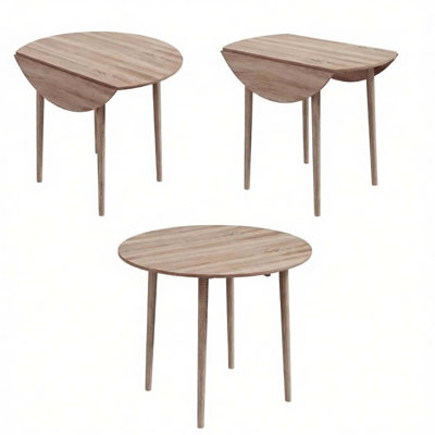 Multi-Function Extendable Dining Table, Convertible Drop-Leaf Design for Small Spaces, Versatile and Space-Efficient Furniture Solution（Only Table）