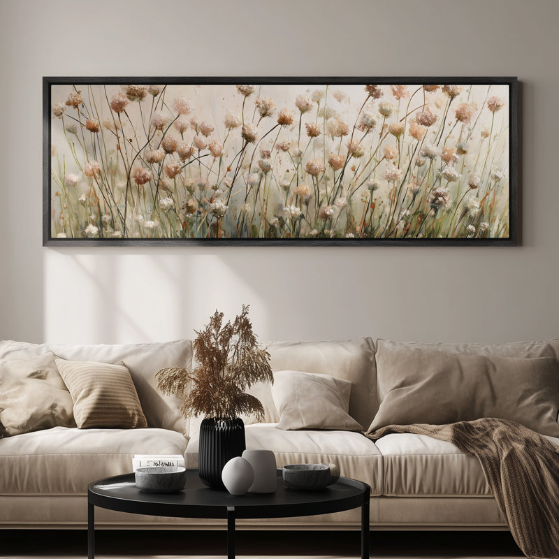 Doux pastel pastel pour chambre à coucher ou salon, impression murale, H 20 po x l 60 po, Noir