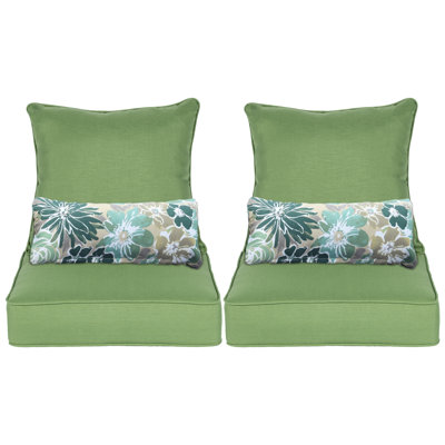 Coussin de siège et de dossier extérieur Lucy (ensemble de 2 sièges, 2 dossiers, 2 coussins)