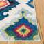 Tapis géométrique beige / bleu / jaune Hertzler-1313267961