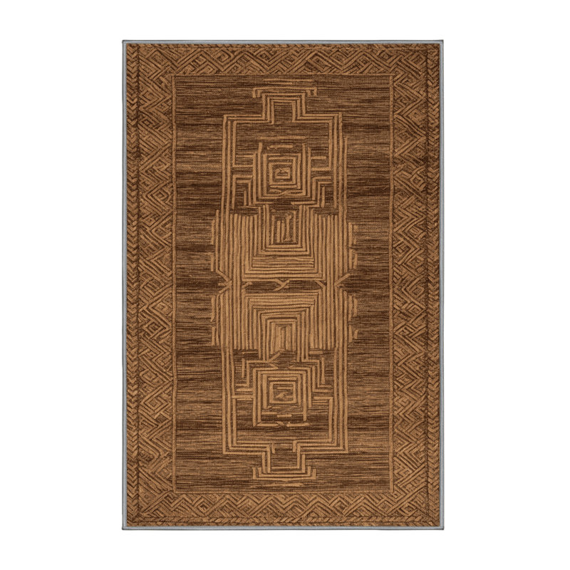  Tapis hawaïen lavable à motifs tapa, Rectangulaire 2 pi x 3 pi