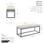 Banc en tissu Shauny avec pieds en métal-81068041