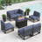 Ezzo 6 - Person Patio Conversation Set with Cushions-1486244576